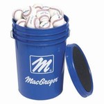 MacGregor Leather Practice Baseballs w/Bucket