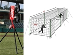 Rawlings Pro Line Baseball Pitching Machine w/ 35' Batting Cage